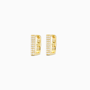 Gold-plated square earrings